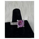 Ring with a purple stone