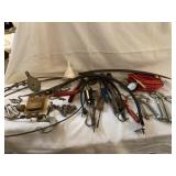 (R19) Large  assortment  screw drivers  air hose