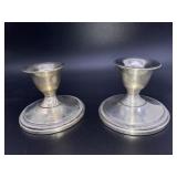(R11)  Weighted Sterling Silver Candle Holders