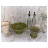 (R17).  Planters Strainer  glass candle holder