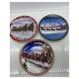 (R12). Budweiser Christmas Collection 3 Plates