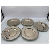 (R12)  .835 Sterling Silver  8 inch Plates 5 of