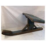 (R19) Vintage Wood Sit Snow Sled 26 inches long