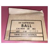 (R18) 19 Cartridges Ball Caliber. .30  3 empty