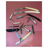 (R18) Assortment of shaving Blades pocket knives