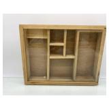 (RR1)  Wooden Knic Knack Shadow Box with Glass