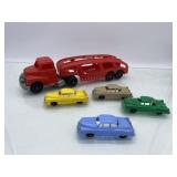 (RR1) Vintage Plastic Toy Cars and Trucks
