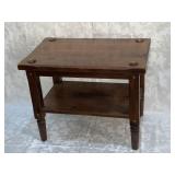 FL) Wood end table- see photos for scratches.