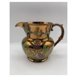 Large Copper Luster Pitcher with Grape Decor ca.