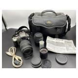 (R12) Cannon Camera with lenses and Carring Bag