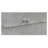 R2) Pair of earrings and a bracelet