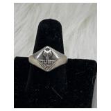 Cubs sterling silver ring cut band