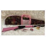 AR) Pink BB gun with matching case, BB