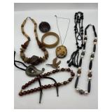 R2) Wooden costume jewelry