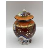 Hand painted Japanese ginger jar