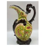Hand painted ceramic pitcher
