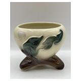 Vintage Planter Succulent With Leaves