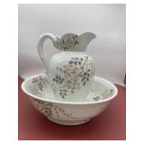 (R14) Ironstone Pitcher and Wash Basin very