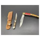 (R10) Two Knives one with Sheath other pocket