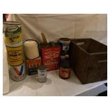 (R19) Vintage Oil Cans  4 unopened Gas can  Lee