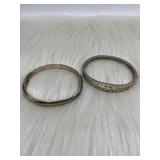 Pair of sterling silver bracelets