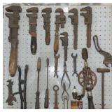 FL) Vintage tools attached to a board- 8 inch