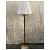 FL) Floor lamp with brass finish- 62 inches tall.