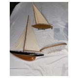 (RR1) Sailing Ships two wall hanging and one