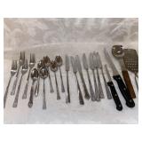 (R17)  Assortment of Silverware  knives forks