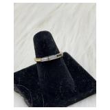 14k band with stones, size 4.5