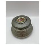 Vintage musical powder box