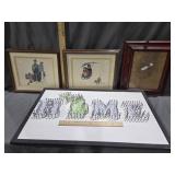 Norman Rockwell wall art, picture frame holds