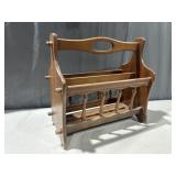 Solid wood spindle Storage rack with handle