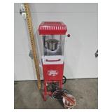 Nostalgia popcorn maker w/ cart and popcorn