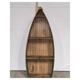 Tall Wood Boat Display/Book Case