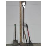 Folding Shovel, Rake,  Hoe and a Sod Cutter