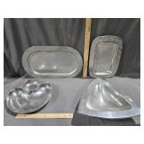 Pewter / aluminum,  serving trays & more