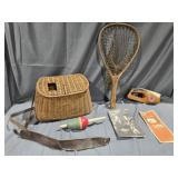 Pocket fisherman, Wicker fishing basket, big fish
