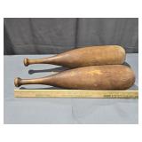 2 Antique Juggling Clubs or Pins
