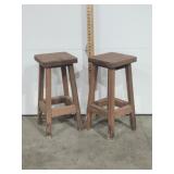 2 Wooden Stools