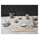 Glass sugar dish cup & more