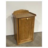 Wooden trash can/ hamper H:35.5ï¿½L:14ï¿½W:21ï¿½