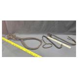 Antique Ice Tongs, Double Meat Hook, Hay /Meat