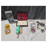 Game lot: dominos, dice, marbles, pkaying cards