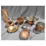 Copper and brass decorative pots and more
