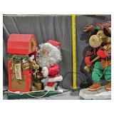 Animated Santa & Reindeer, Christmas Moose