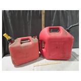 Gas jugs plastic, one 2.5 gallons & one 5 gallons