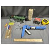 Tape measure, Caulk gun & more