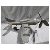 Metal air plane 9" tall,  20" long