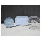 Winter in the Country Plate, Opalescent Plate,